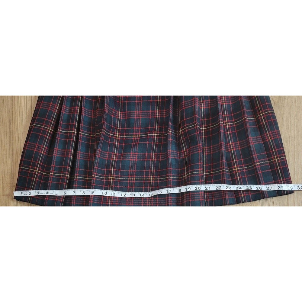 Pendleton Pleated Skirt Size 8 Womens Multicolor Tartan Plaid Pure Virgin Wool - Picture 10 of 12
